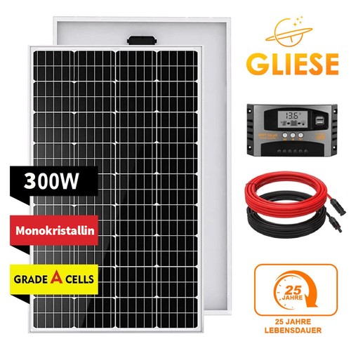 Gliese 300w 12v solarpanel kit - gliese,